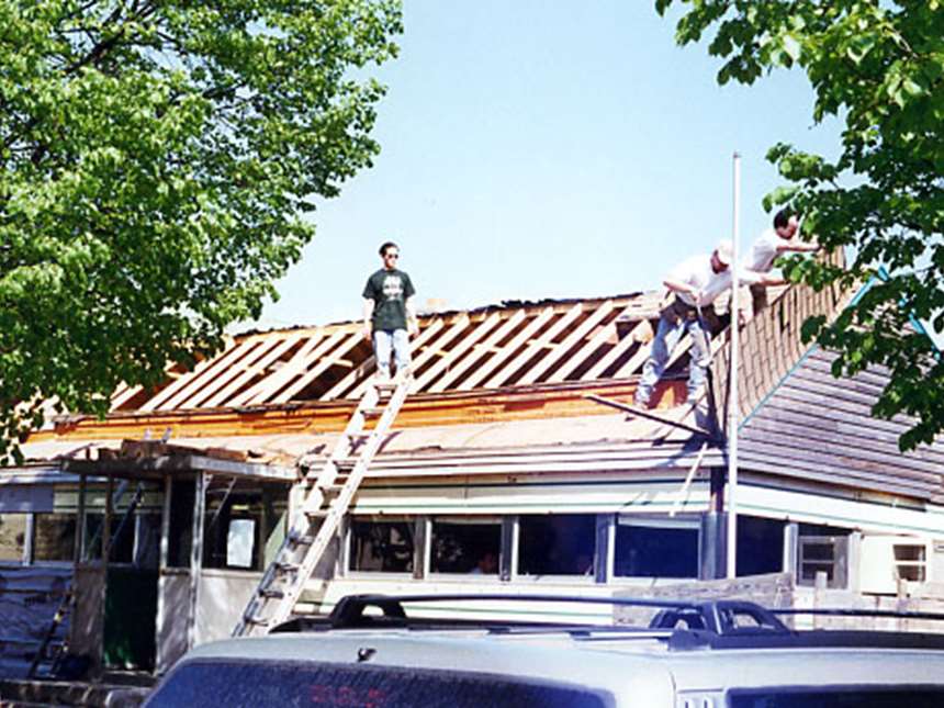Restoring the diner roof