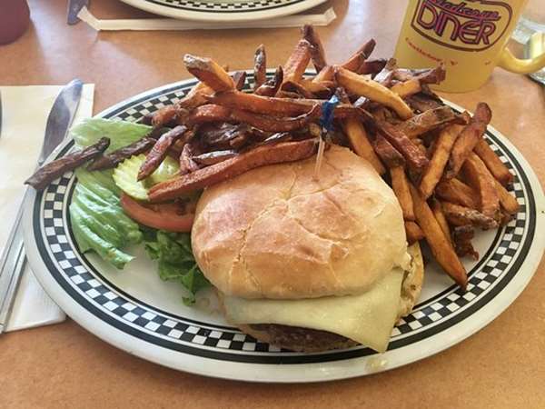 Burger and fries